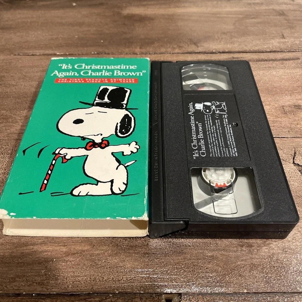 ~IT'S CHRISTMASTIME AGAIN CHARLIE BROWN~XMAS VHS~PEANUTS~SNOOPY